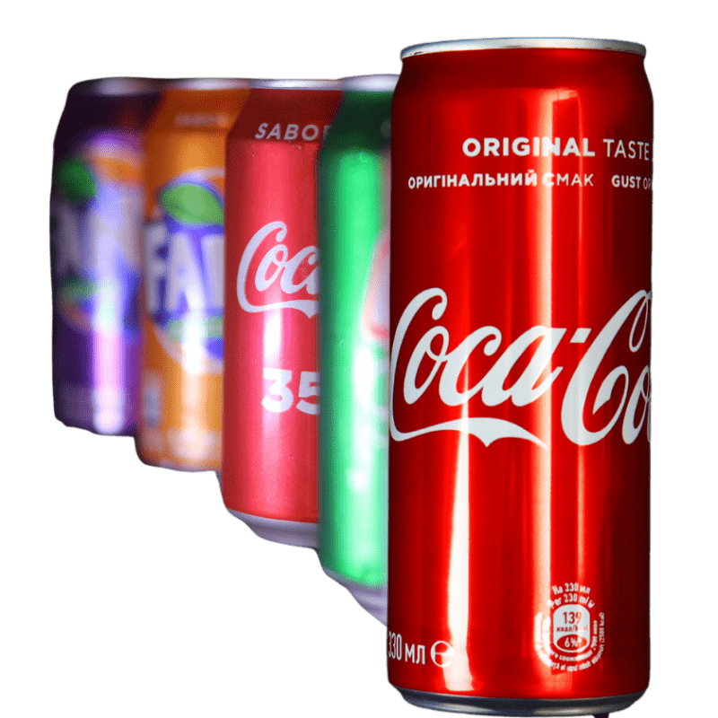 Soda( coke, Sprite, Pepsi, Dr. pepper)